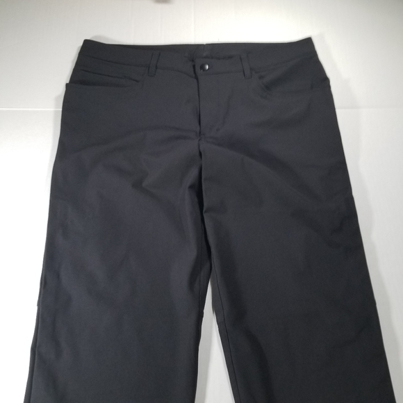 Lululemon ABC Pants Black 38x29 Warpstreme Chinos Flat Front Stretch 29" Inseam - Picture 2 of 10